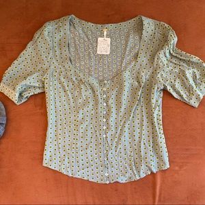 Free People floral top NWT
